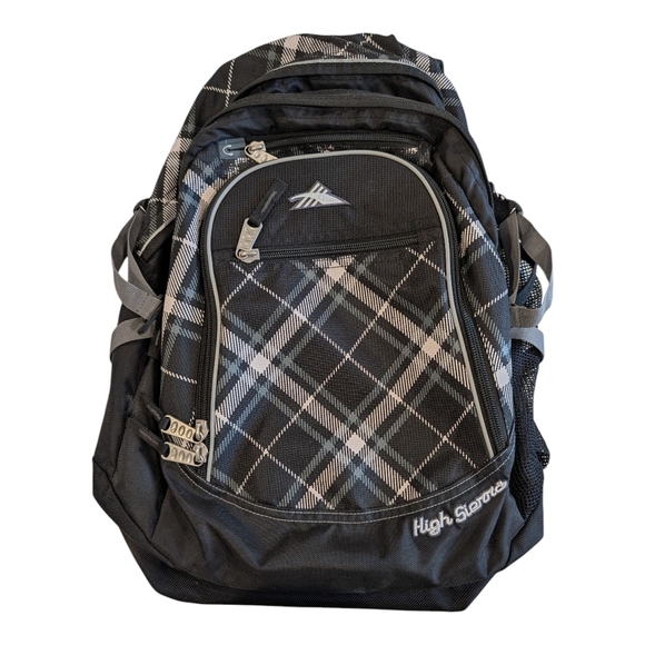 High Sierra Black & White Plaid Backpack - Picture 2 of 9